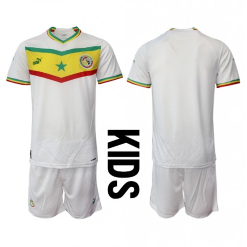 Maillot de foot Sénégal Domicile enfant Monde 2022 Manches Courte (+ pantalon court)